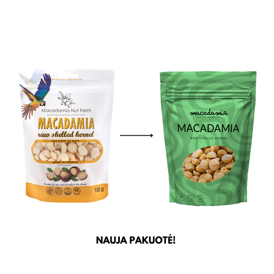 Gliaudyti makadamijų riešutai