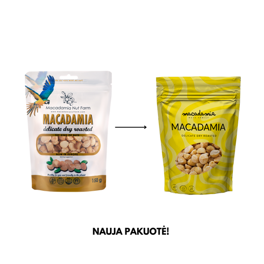 Skrudinti makadamijų riešutai