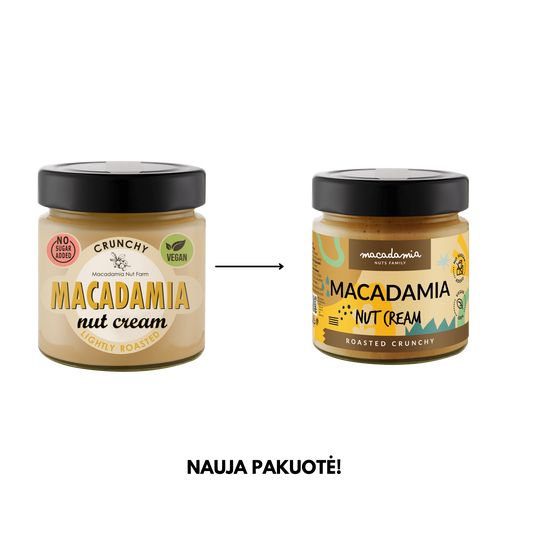 Makadamijų riešutų kremas TRAŠKUS - Lengvai skrudintas