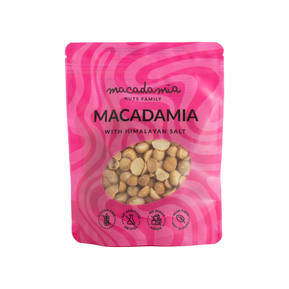 Skrudinti sūdyti makadamijų riešutai