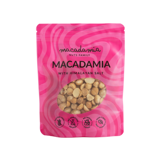 Skrudinti sūdyti makadamijų riešutai